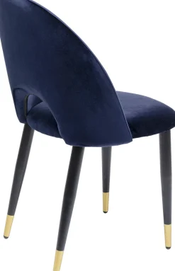 KARE Stuhl Iris Velvet Blau (2/Set)