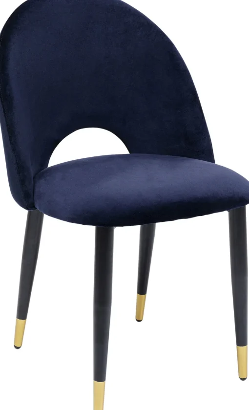 KARE Stuhl Iris Velvet Blau (2/Set)