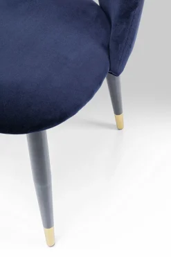 KARE Stuhl Iris Velvet Blau (2/Set)