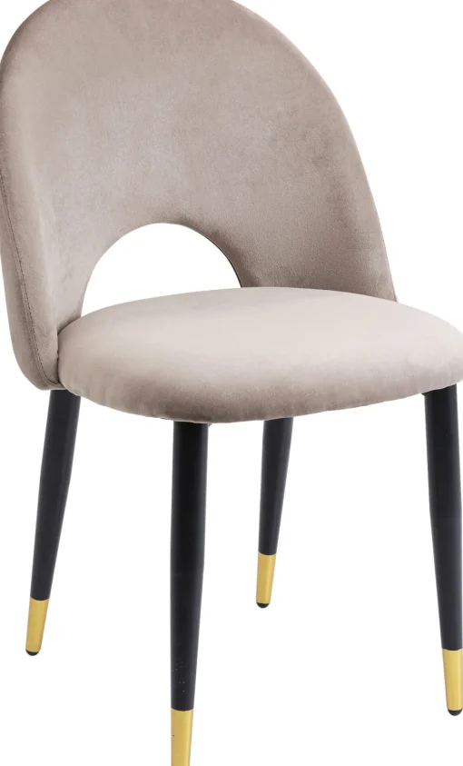 KARE Stuhl Iris Velvet Taupe (2/Set)