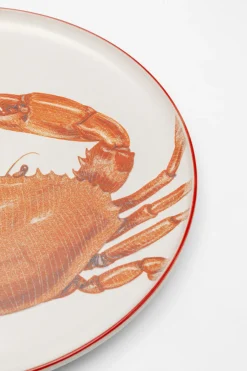 KARE Teller Crabes Rot Ø27cm Sortiert