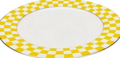KARE Teller Harlequin Gelb Ø27cm