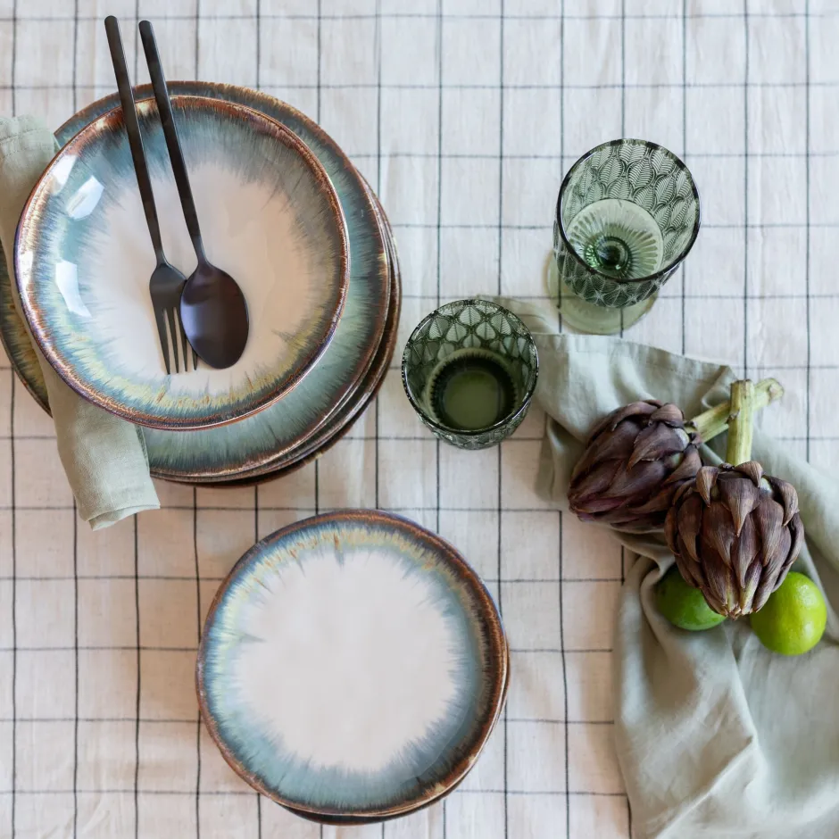 KARE Teller Laguna Blau Ø20cm