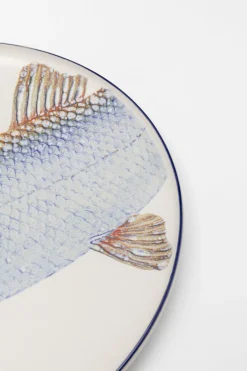 KARE Teller Poisson Blau Ø27cm Sortiert
