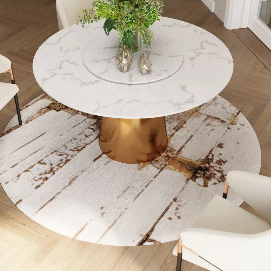 KARE Teppich Abstract Grey Line Ø200cm