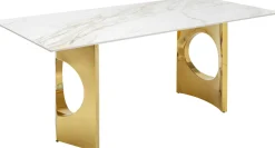 KARE Tisch Eternity Oho Gold Keramik 180x90cm