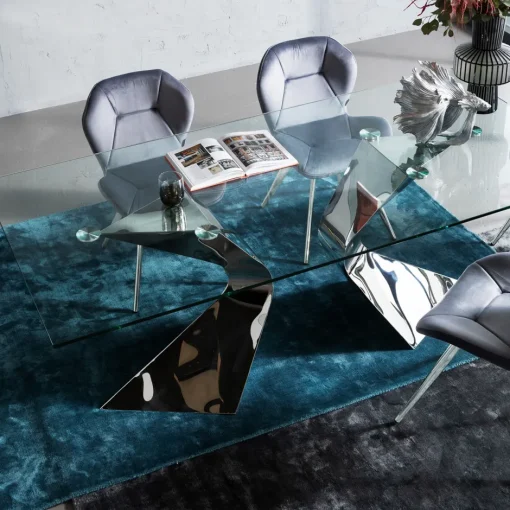 KARE Tisch Gloria Chrom 200x100cm