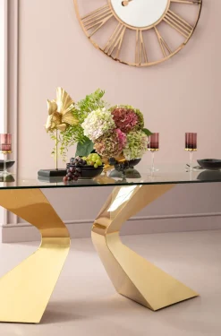 KARE Tisch Gloria Gold 100x200cm