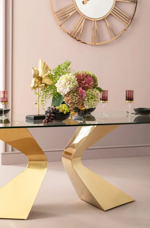 KARE Tisch Gloria Gold 100x200cm