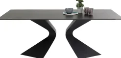 KARE Tisch Gloria Outdoor Keramik Schwarz 180x90cm