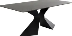 KARE Tisch Gloria Outdoor Keramik Schwarz 180x90cm