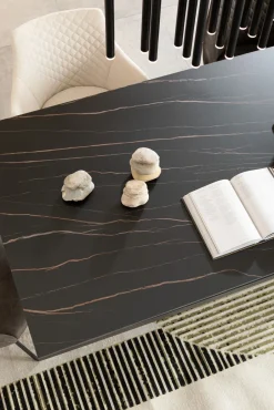 KARE Tisch Gloria Schwarz Keramik Schwarz 200x100cm