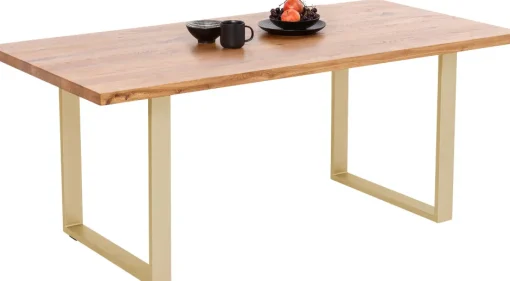 KARE Tisch Jackie Eiche Messing 160x80