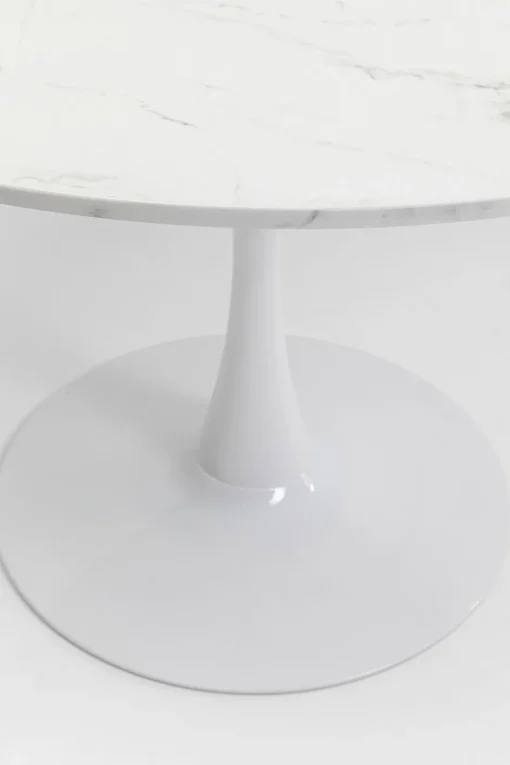 KARE Tisch Schickeria Marmor Weiß Ø110cm
