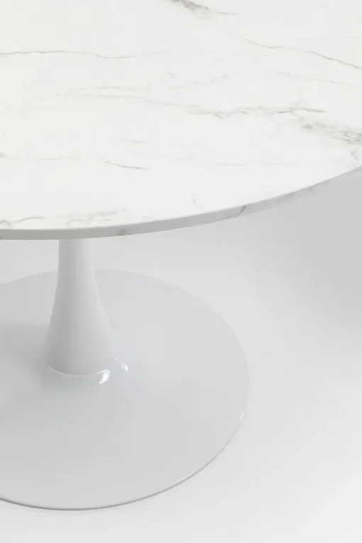 KARE Tisch Schickeria Marmor Weiß Ø110cm