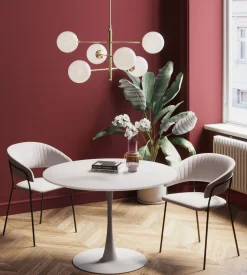 KARE Tisch Schickeria Weiß Ø110