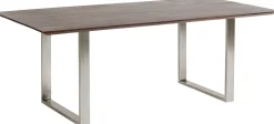KARE Tisch Symphony Dunkel Chrom 160x80
