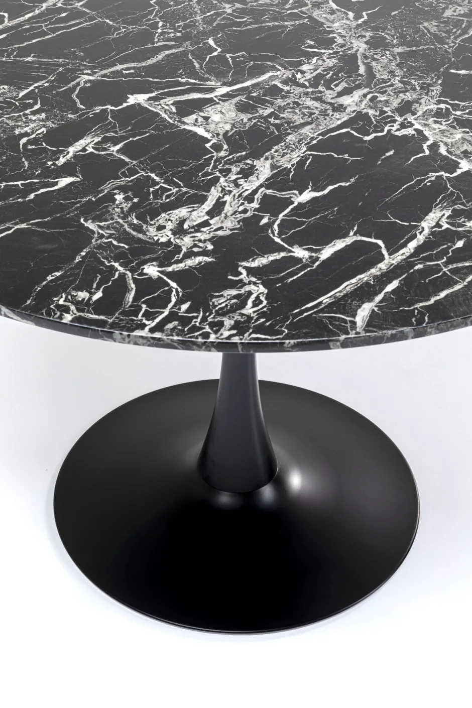 KARE Tisch Veneto Marmor Schwarz Ø110cm