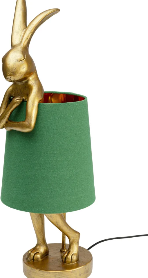 KARE Tischleuchte Animal Rabbit Gold/Grün 68cm