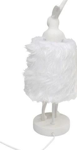 KARE Tischleuchte Animal Rabbit Fur Weiß/Silber 50cm