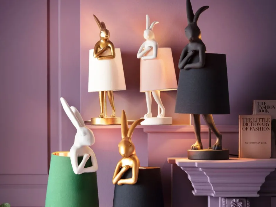 KARE Tischleuchte Animal Rabbit Peach 50cm