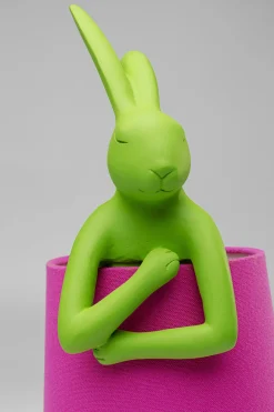 KARE Tischleuchte Animal Rabbit Grün/Pink 50cm