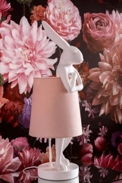 KARE Tischleuchte Animal Rabbit Weiß/Rosa 50cm