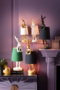 KARE Tischleuchte Animal Rabbit Gold/Weiß 50cm