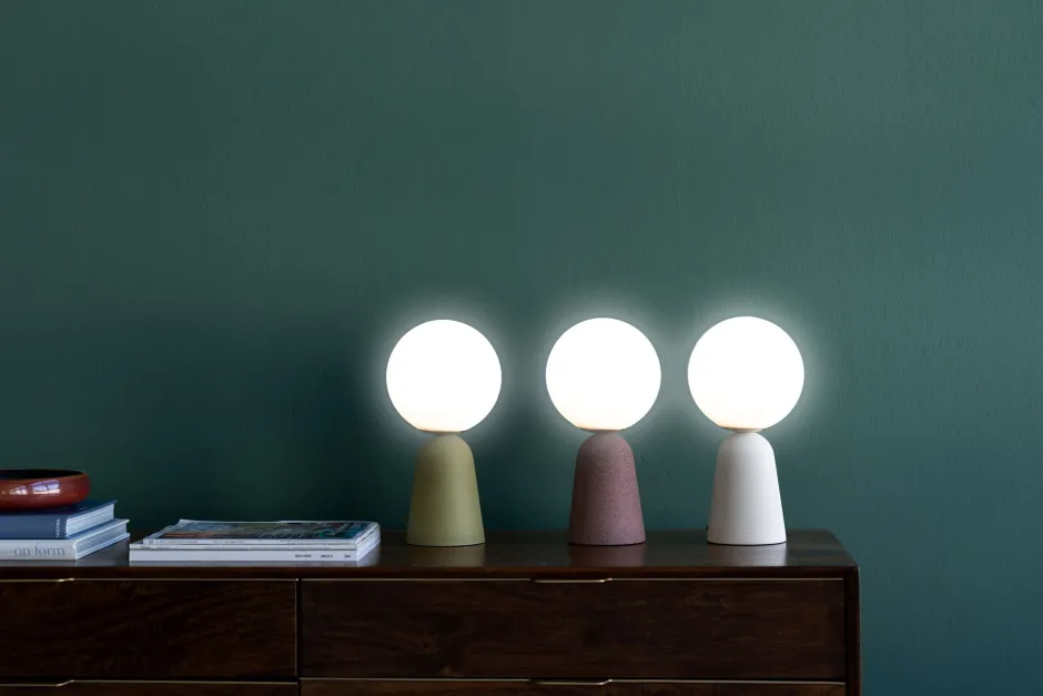 KARE Tischleuchte Bollie Rot 33cm