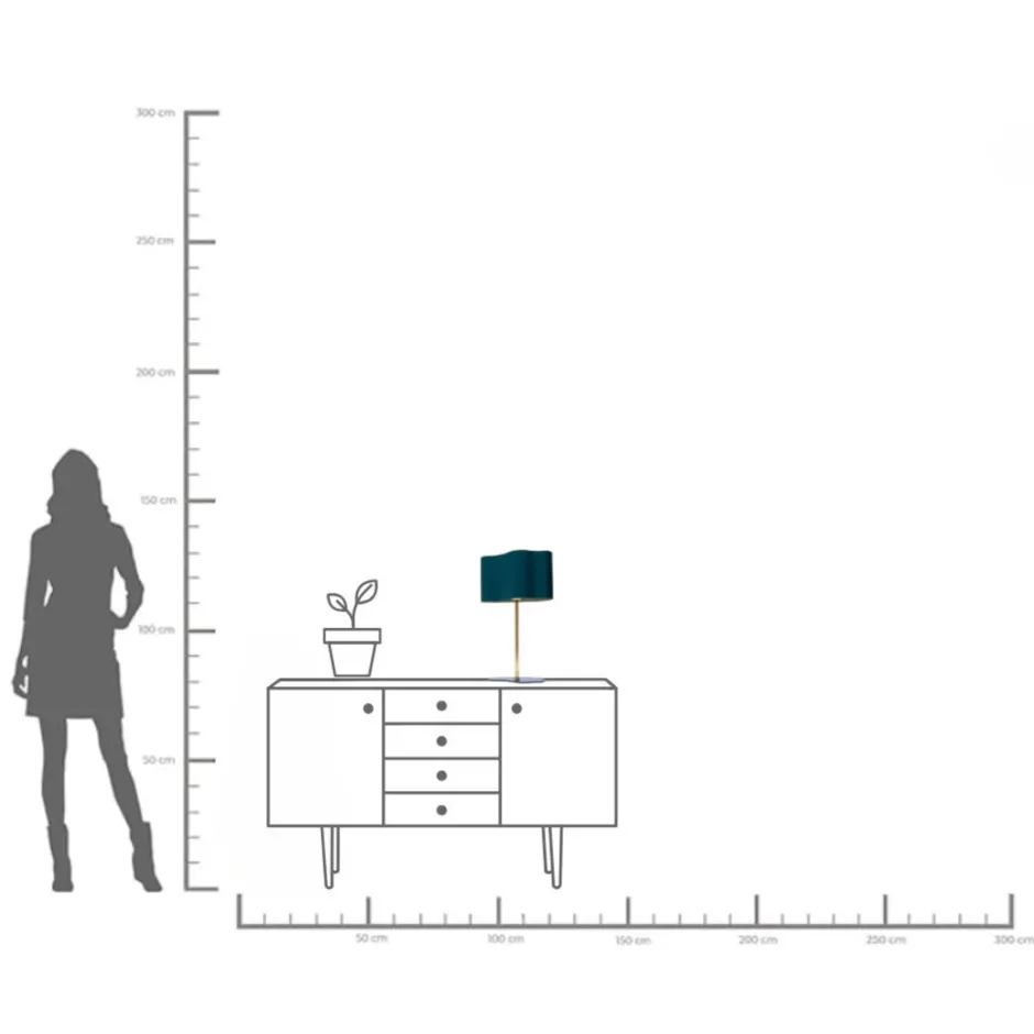 KARE Tischleuchte Cloudy Oval Midnight 49cm