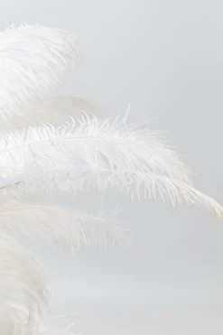 KARE Tischleuchte Feather Palm Weiß 60cm