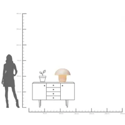 KARE Tischleuchte Mushroom Beige 44cm