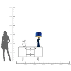 KARE Tischleuchte Parrot Blau 84cm