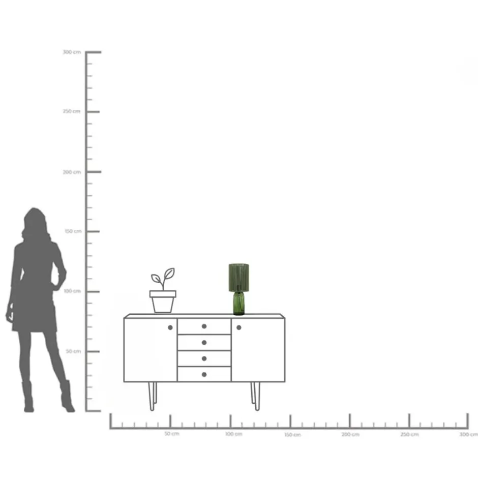 KARE Tischleuchte Vecchio Grün 42cm