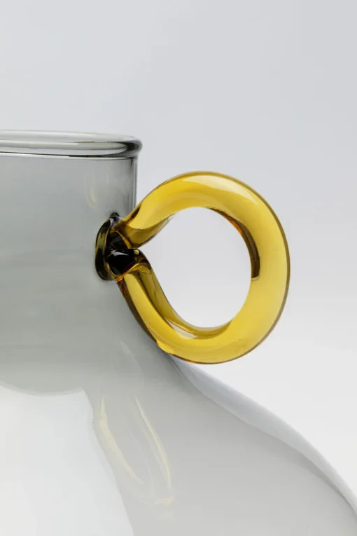 KARE Vase Amore Handle Grau 23cm