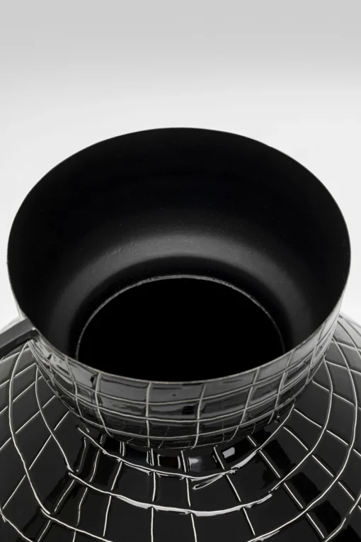 KARE Vase Black Mesh Handle 29cm