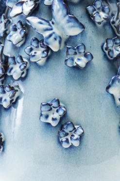 KARE Vase Butterflies Lightblue 35cm