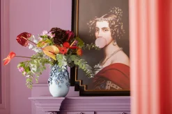 KARE Vase Butterflies Lightblue 35cm