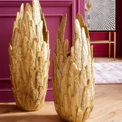 KARE Vase Feathers Gold 80