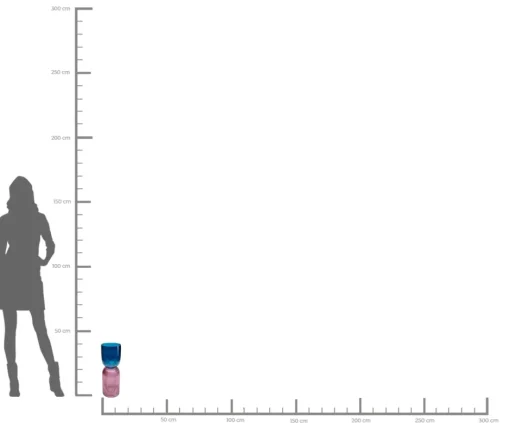 KARE Vase Marvelous Duo Blau Lila 40cm