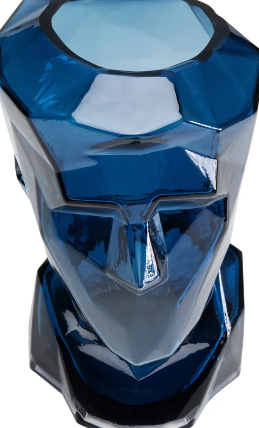 KARE Vase Prisma Face Blau 30cm
