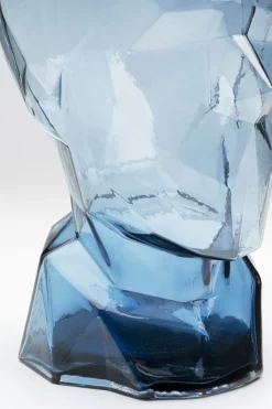 KARE Vase Prisma Face Blau 30cm