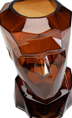 KARE Vase Prisma Face Braun 30cm