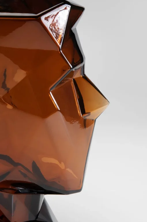 KARE Vase Prisma Face Braun 30cm
