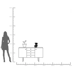 KARE Vase Rostro Side Schwarz 27cm