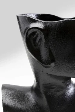 KARE Vase Rostro Side Schwarz 27cm
