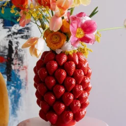 KARE Vase Strawberries Rot 30cm
