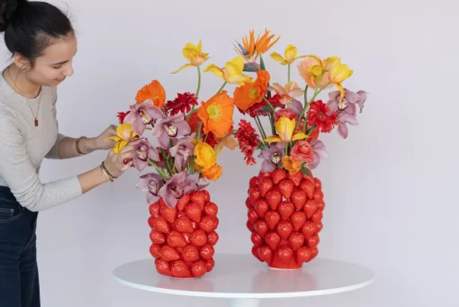 KARE Vase Strawberries Rot 30cm