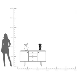 KARE Vase Viento Schwarz 35cm