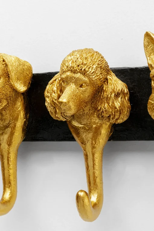 KARE Wandgarderobe Dog Family Gold 69cm
